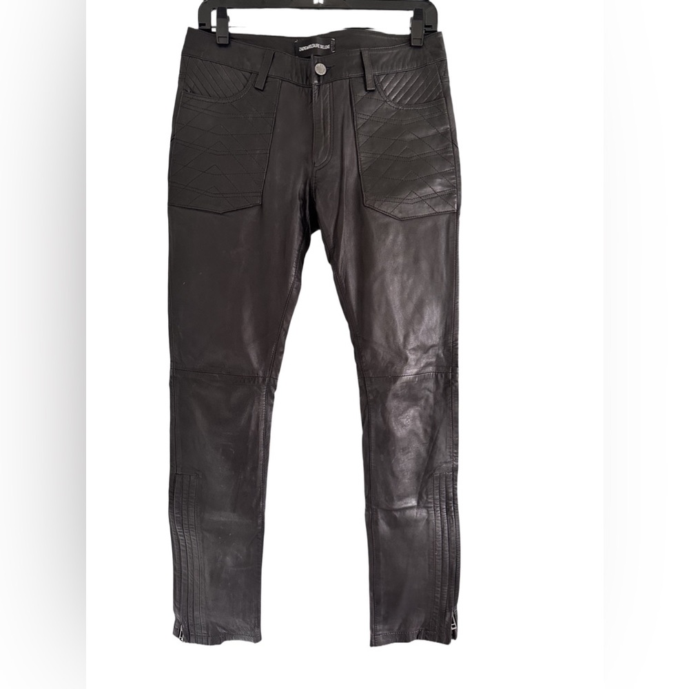 Zadig & Voltaire Leather Motorcycle Pants